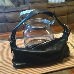 Express Genuine Leather Little Mini Black Bag Purse Tote